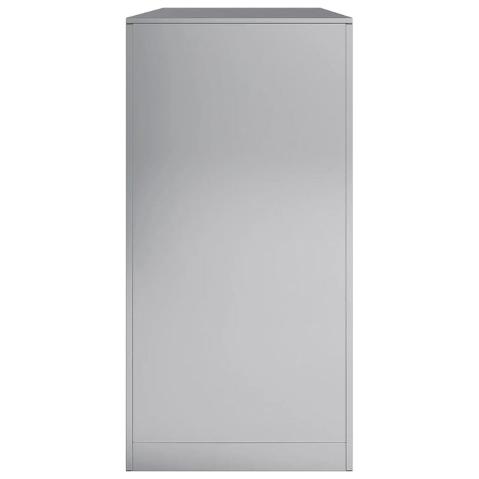 Portalegna 100 x 40 x 80 cm in acciaio zincato grigio 02_0043703