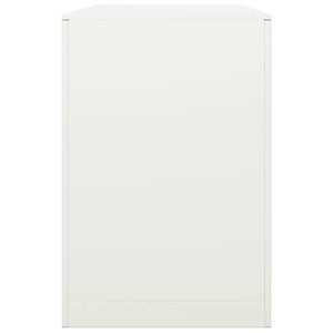 Rastrelliera per Legna da Ardere Bianca 100x40x60 cm in Acciaio