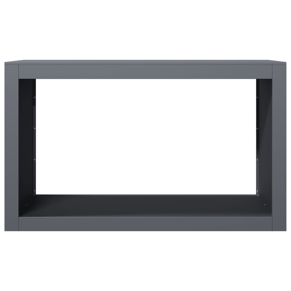 Rastrelliera per Legna da Ardere Antracite 100x40x60 cm Acciaio 850984