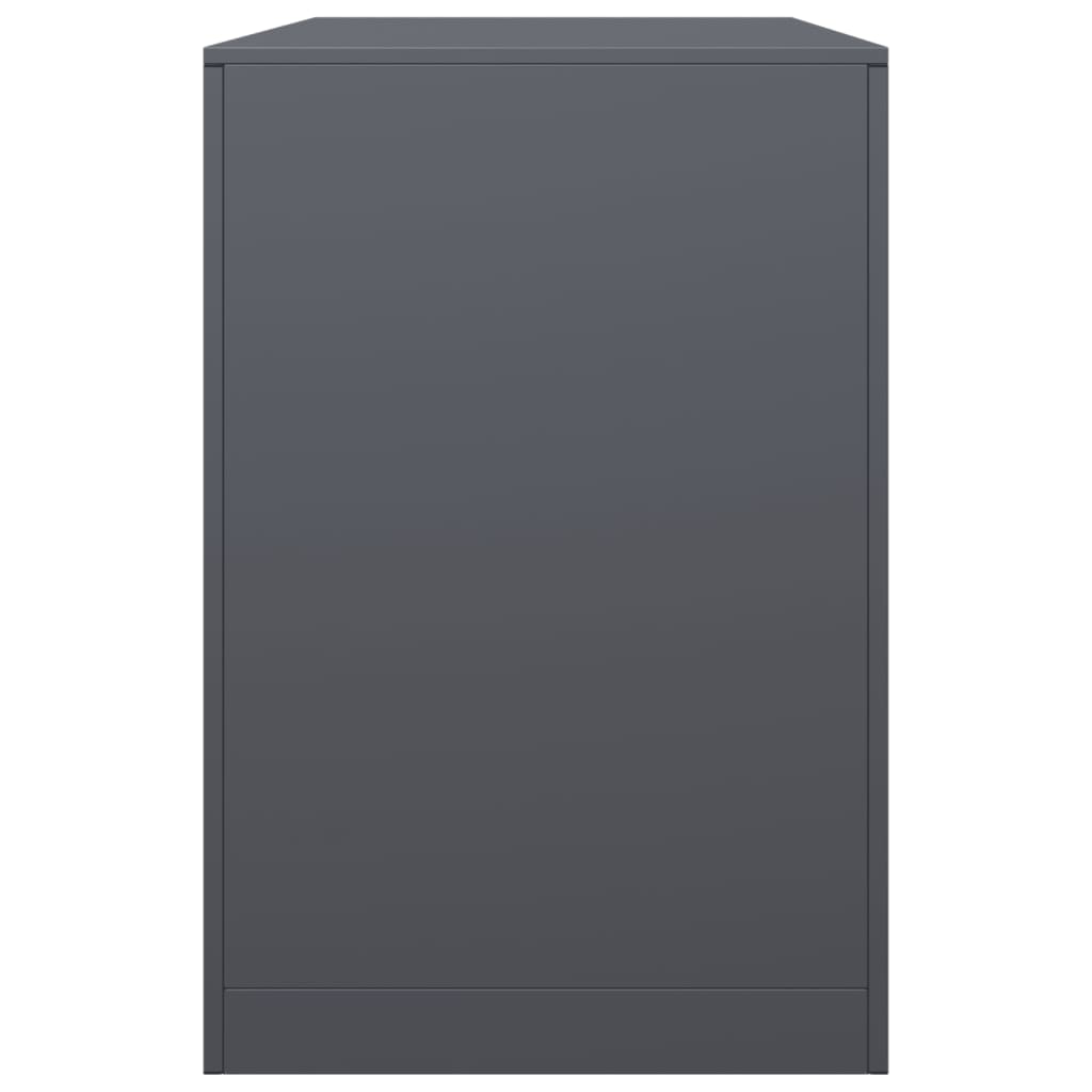 vidaXL Rastrelliera per Legna da Ardere Antracite 100x40x60 cm Acciaio