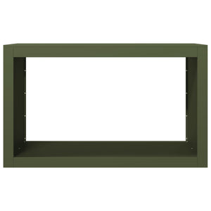 Portalegna 100 x 40 x 60 cm in acciaio verde 02_0043694