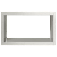 Portalegna 100 x 40 x 60 cm in acciaio inox marrone 02_0043697