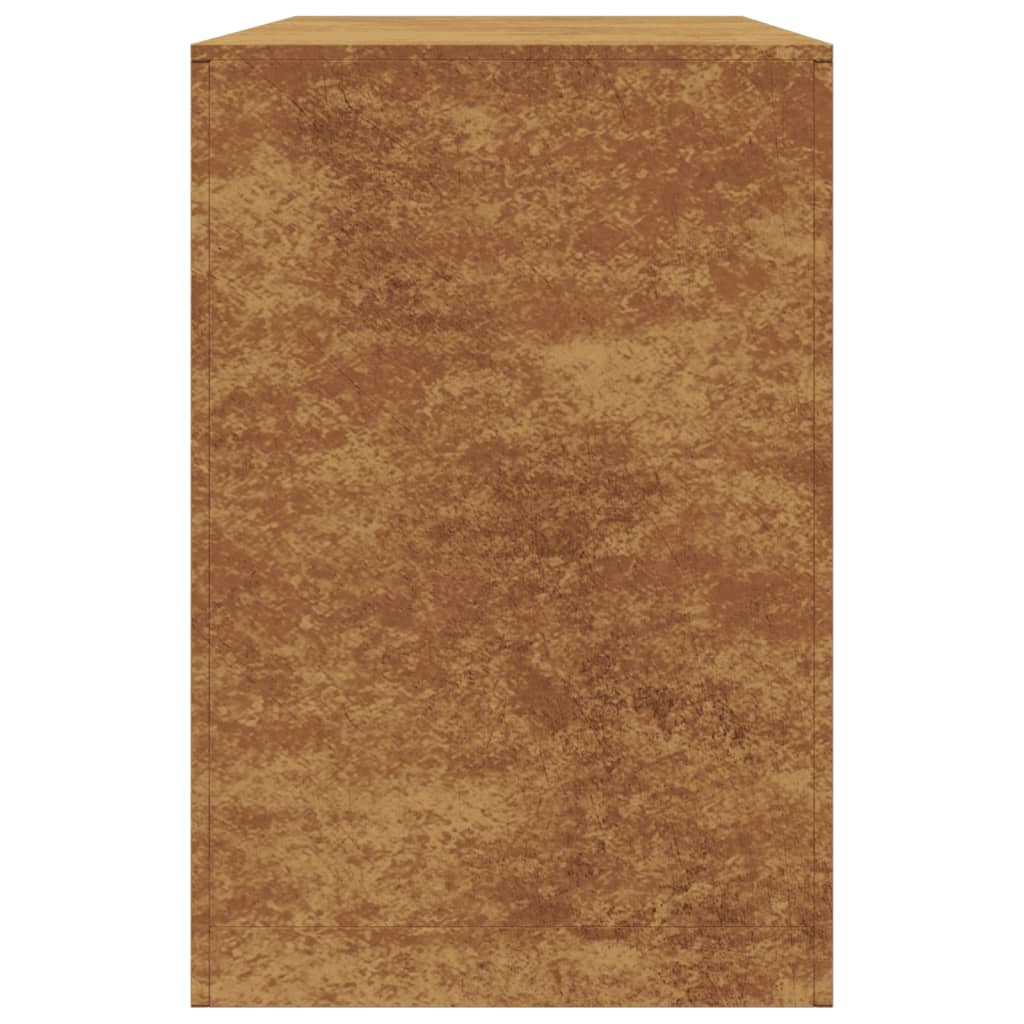 Portalegna 100 x 40 x 60 cm acciaio corten Marrone 02_0043695