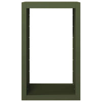 Rastrelliera per Legna da Ardere Verde 60x40x100 cm in Acciaio 850992