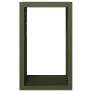 Portalegna 60 x 40 x 100 cm in acciaio verde 02_0043721