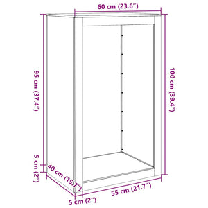 Rastrelliera per Legna da Ardere Verde 60x40x100 cm in Acciaio 850992