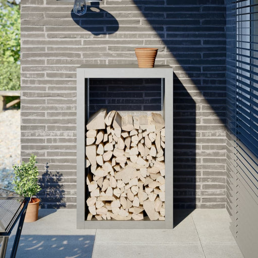 Rastrelliera per Legna da Ardere-Portalegna 60x40x100 cm in Acciaio Inox