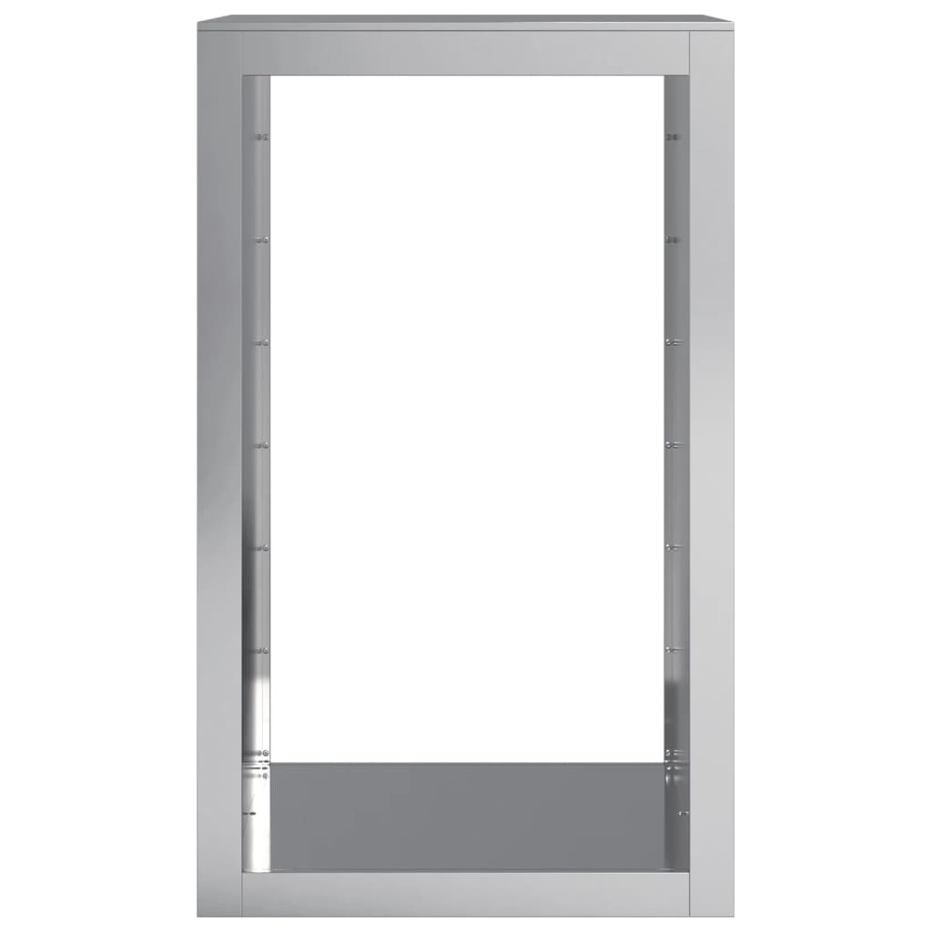 Portalegna 60 x 40 x 100 cm in acciaio zincato grigio 02_0043723