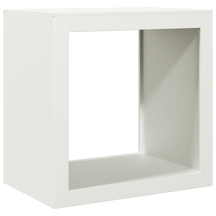 Rastrelliera per Legna da Ardere-Portalegna Bianca 60x40x60 cm in Acciaio