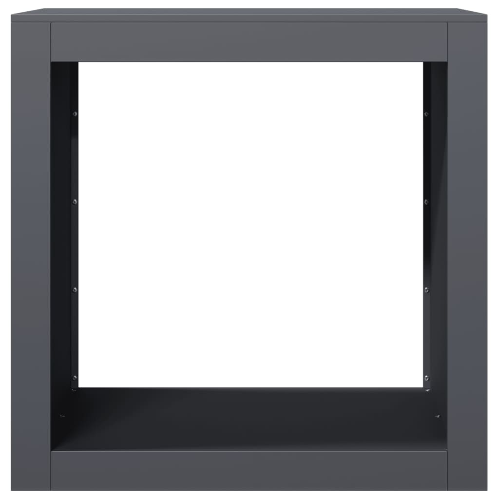 Rastrelliera per Legna da Ardere Antracite 60x40x60 cm Acciaio 851005