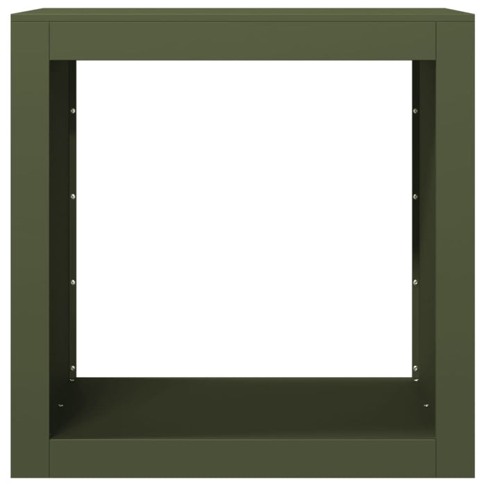 Portalegna 60 x 40 x 60 cm in acciaio verde 02_0043728