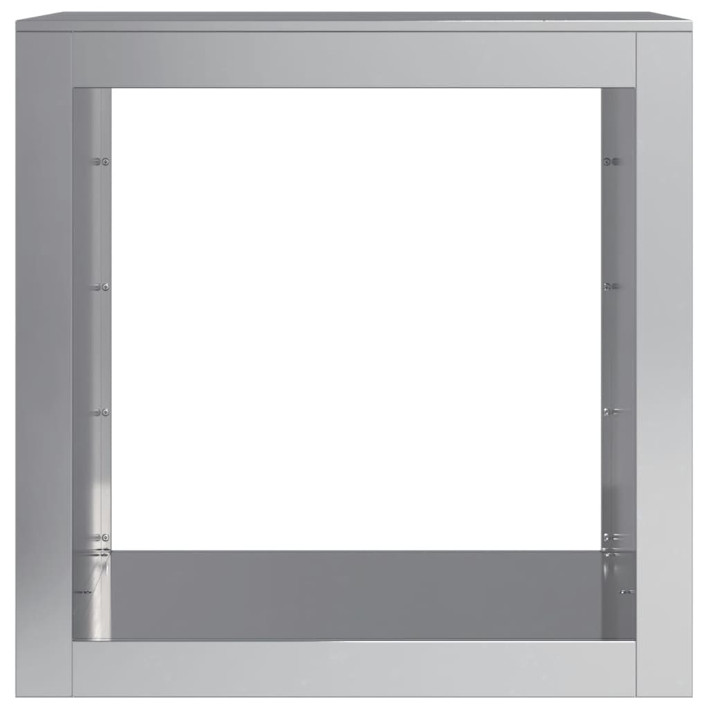 Portalegna 60 x 40 x 60 cm in acciaio zincato grigio 02_0043730