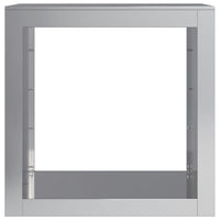 Portalegna 60 x 40 x 60 cm in acciaio zincato grigio 02_0043730