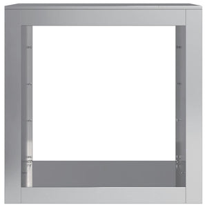 Portalegna 60 x 40 x 60 cm in acciaio zincato grigio 02_0043730