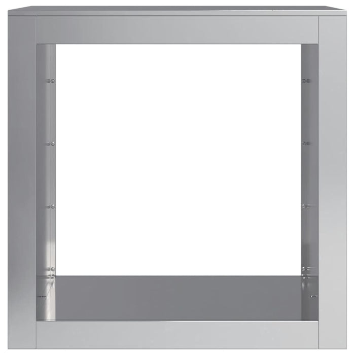 Portalegna 60 x 40 x 60 cm in acciaio zincato grigio 02_0043730