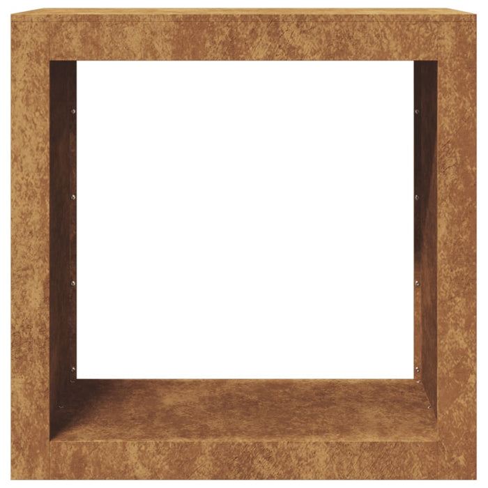 Portalegna 60 x 40 x 60 cm acciaio corten Marrone 02_0043729