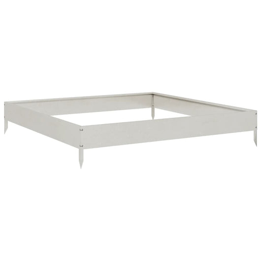 Fioriera Rialzata da Giardino 100x100x18,5 cm in Acciaio Inox 851014