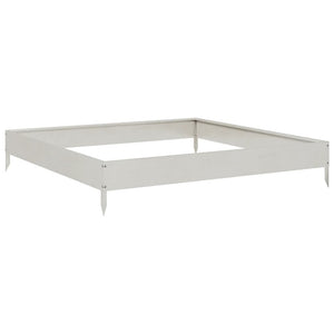 Vassoio per fioriera aiuola rialzata piante fiori terrazza giardino giardino 100 x 100 x 18,5 cm acciaio inossidabile Argento 02_0039261