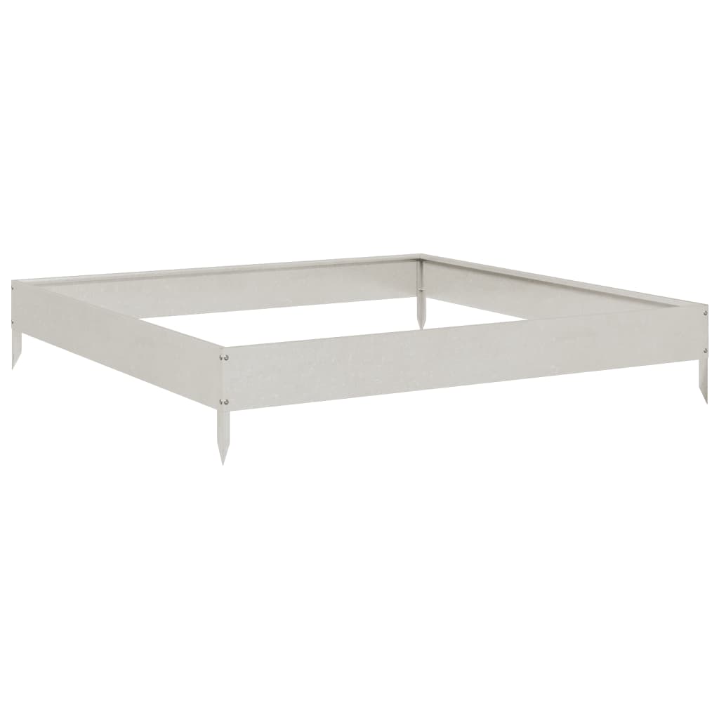 Fioriera Rialzata da Giardino 100x100x18,5 cm in Acciaio Inox 851014