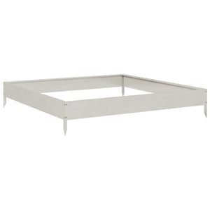 Fioriera Rialzata da Giardino 100x100x18,5 cm in Acciaio Inox 851014