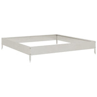 Vassoio per fioriera aiuola rialzata piante fiori terrazza giardino giardino 100 x 100 x 18,5 cm acciaio inossidabile Argento 02_0039261