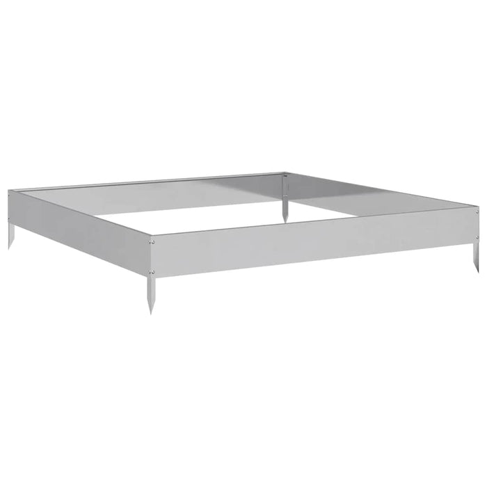 Fioriera Rialzata da Giardino 100x100x18,5cm in Acciaio zincato 851015