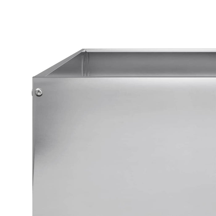 Fioriera Rialzata da Giardino 100x100x18,5cm in Acciaio zincato