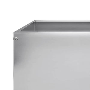 Fioriera Rialzata da Giardino 100x100x18,5cm in Acciaio zincato 851015