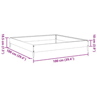 Fioriera Rialzata da Giardino 100x100x18,5cm in Acciaio zincato 851015