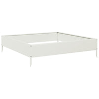 Fioriera Rialzata da Giardino-Vaso da Esterno-Fioriera Elevata Bianca 100x100x26 cm in Acciaio