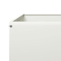 vidaXL Fioriera Rialzata da Giardino Bianca 100x100x26 cm in Acciaio