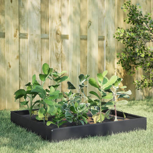 vidaXL Fioriera Rialzata da Giardino Antracite 100x100x26 cm Acciaio