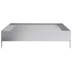 Fioriera Rialzata da Giardino 100x100x26 cm in Acciaio Zincato