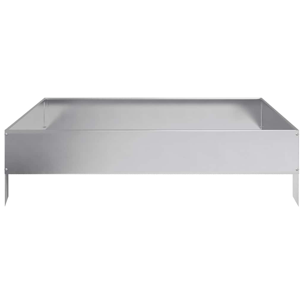 Fioriera Rialzata da Giardino 100x100x26 cm in Acciaio Zincato 851022