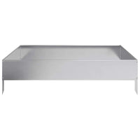 Fioriera Rialzata da Giardino 100x100x26 cm in Acciaio Zincato 851022