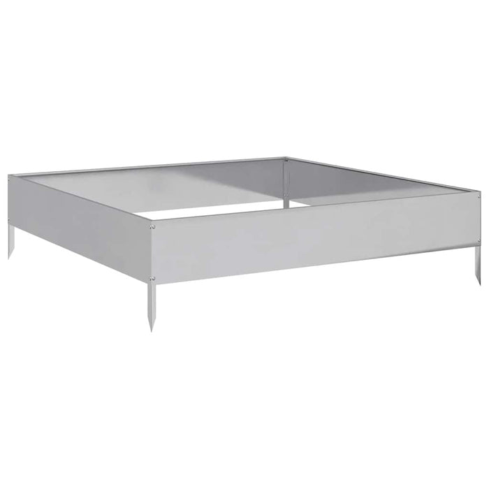 Fioriera Rialzata da Giardino 100x100x26 cm in Acciaio Zincato 851022