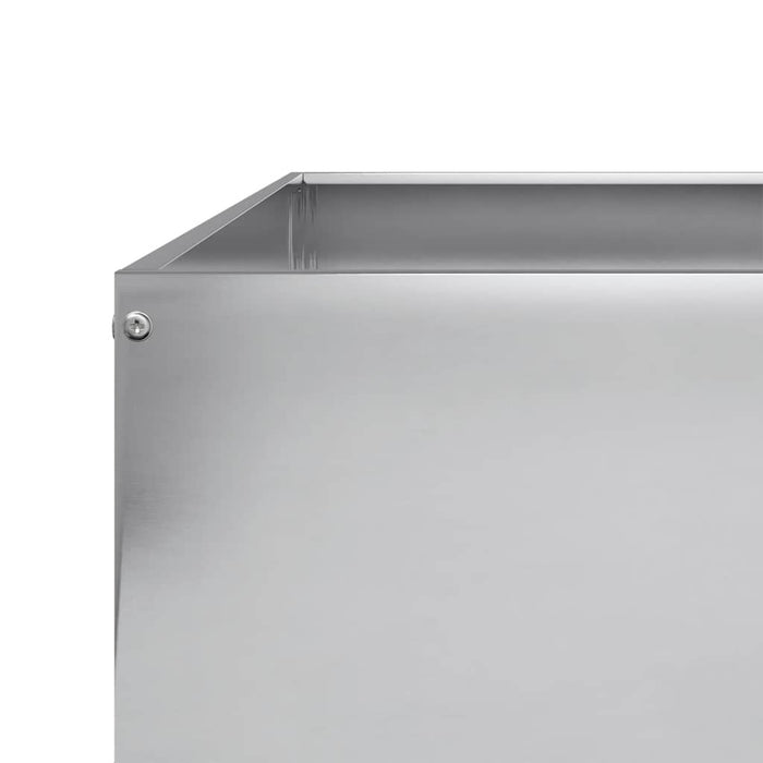 Fioriera Rialzata da Giardino 100x100x26 cm in Acciaio Zincato