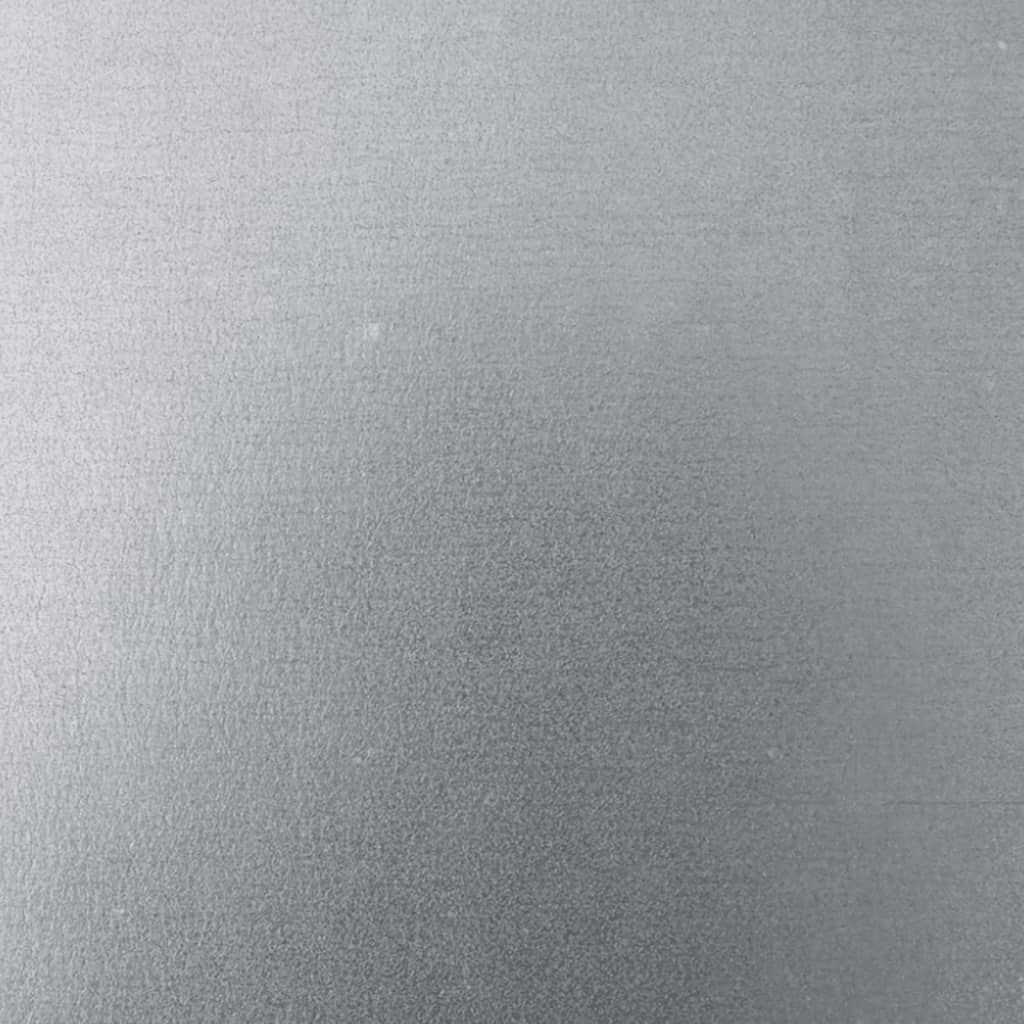 Vassoio per fioriera aiuola rialzata piante fiori terrazza giardino giardino 100 x 100 x 26 cm acciaio inossidabile Argento 02_0039276