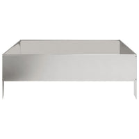 Fioriera Rialzata da Giardino 100x100x33,5 cm in Acciaio Inox 851028