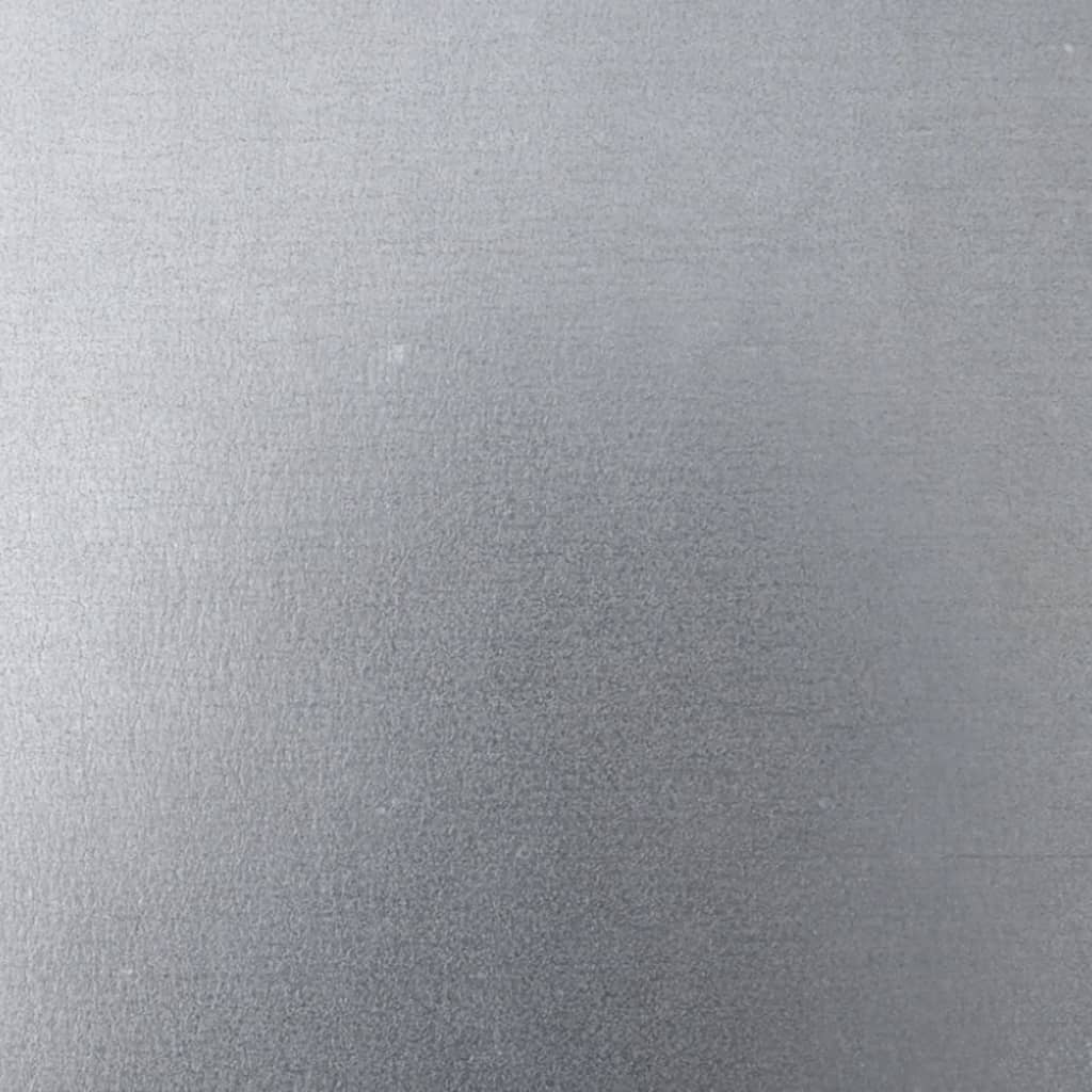 Vassoio per fioriera aiuola rialzata piante fiori terrazza giardino giardino 100 x 100 x 33,5 cm acciaio inossidabile Argento 02_0039285