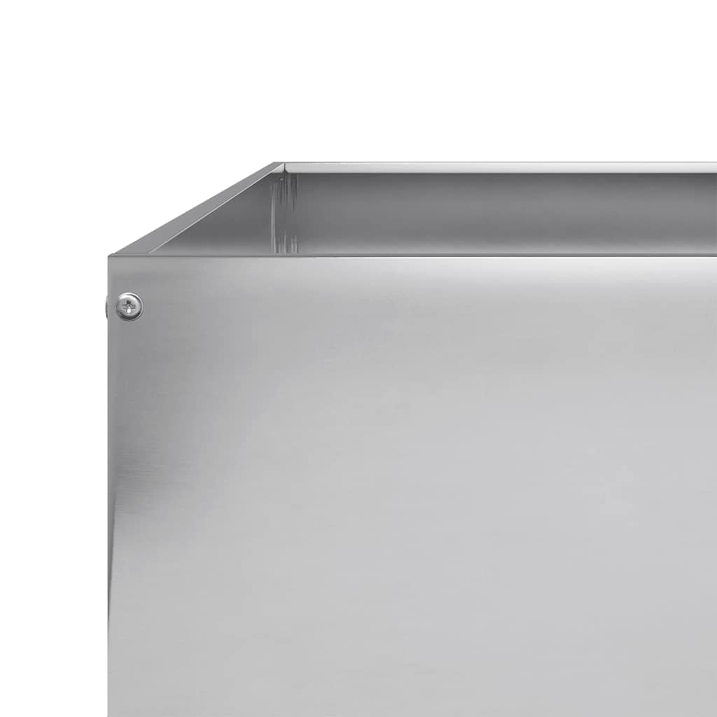 Fioriera Rialzata da Giardino 100x100x25 cm in Acciaio Zincato