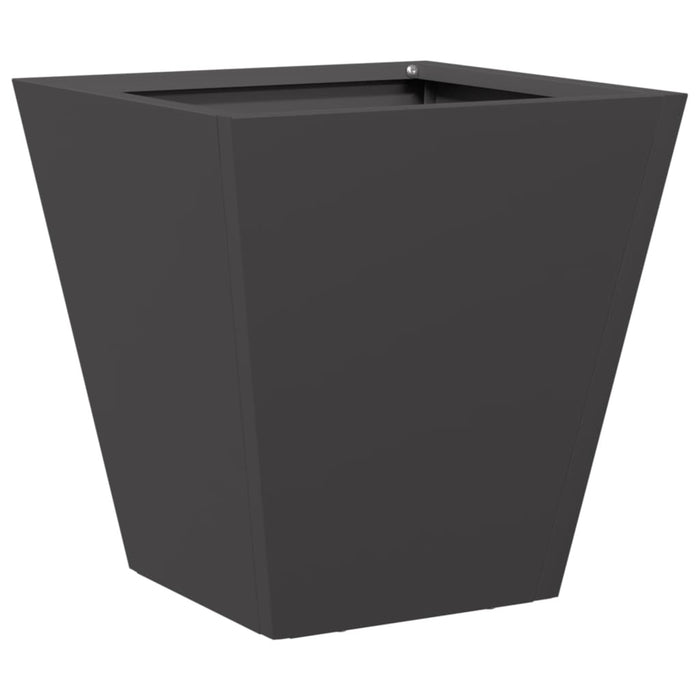 Vaso rialzato per fioriere piante fiori giardino terrazze set da 2 30 x 30 x 30 cm acciaio nero 02_0038915
