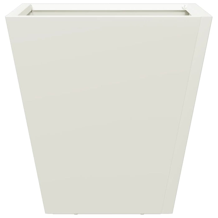 Fioriera da Giardino Bianca 30x30x30 cm in Acciaio 851040