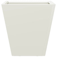 Fioriera da Giardino Bianca 30x30x30 cm in Acciaio 851040