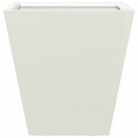 Fioriera da Giardino Bianca 30x30x30 cm in Acciaio 851040