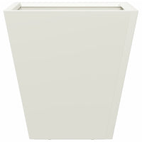 Fioriere da Giardino 2 pz Bianche 30x30x30 cm in Acciaio