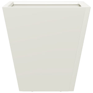 Fioriere da Giardino 2 pz Bianche 30x30x30 cm in Acciaio 851041