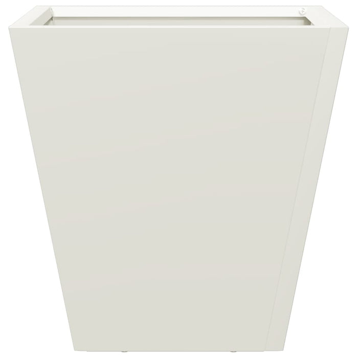 Fioriere da Giardino 2 pz Bianche 30x30x30 cm in Acciaio 851041