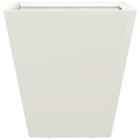 Fioriere da Giardino 2 pz Bianche 30x30x30 cm in Acciaio