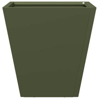 Vaso per fioriera aiuola rialzata piante fiori giardino terrazze set da 2 oliva 30 x 30 x 30 cm verde acciaio 02_0039078